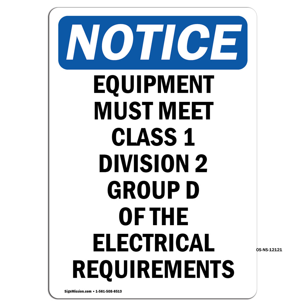 Equipment Must Meet Class 1 Division 2 Group