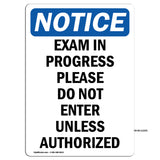 Exam In Progress Please Do Not Enter Unless