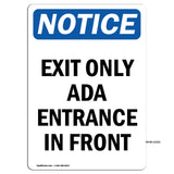 Exit Only Ada Entrance In Front