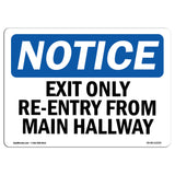 Exit Only Re-Entry From Main Hallway