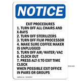 Exit Procedures 1. Turn Off All Chairs And