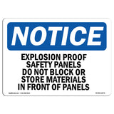 Explosion Proof Safety Panels Do Not Block Sign