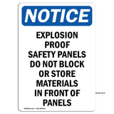 Explosion Proof Safety Panels Do Not Block Sign