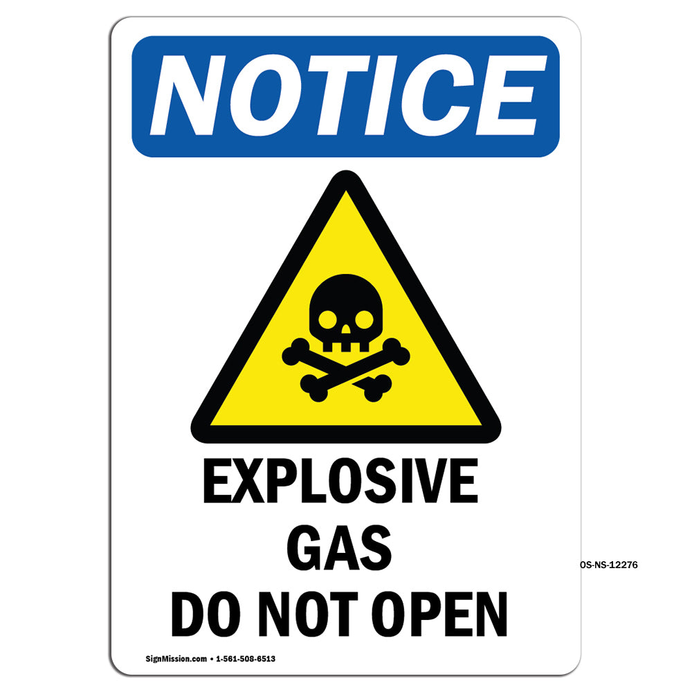 Explosive Gas Do Not Open