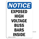 Exposed High Voltage Buss Bars Inside