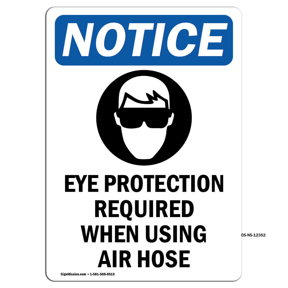 Eye Protection Required Sign With Symbol
