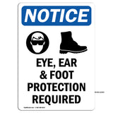 Eye, Ear & Foot Protection Required