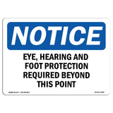 Eye, Hearing And Foot Protection Required