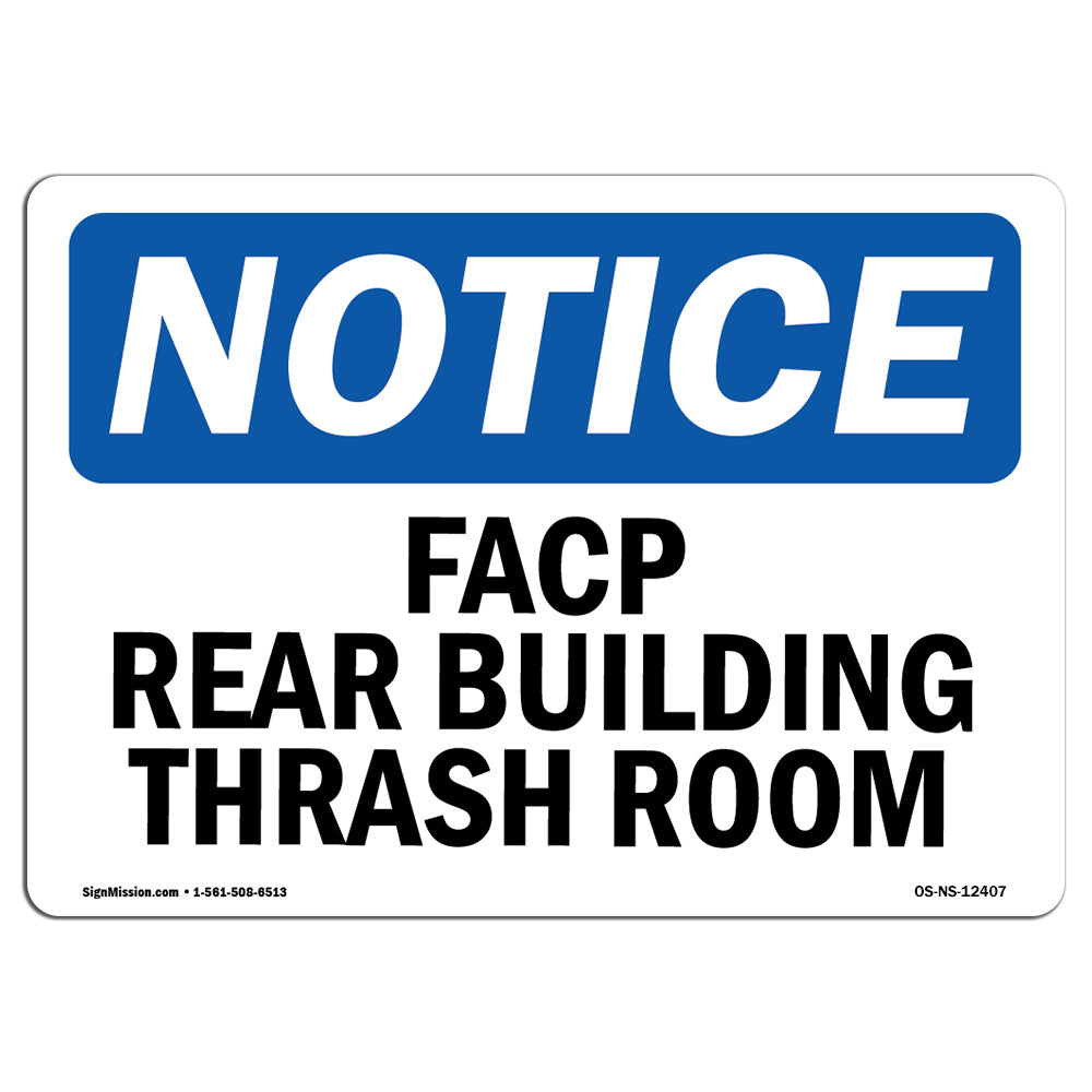 FACP In Rear Building Trash Room