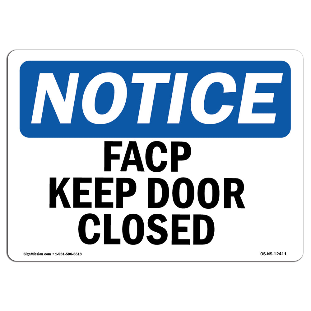 FACP Keep Door Closed