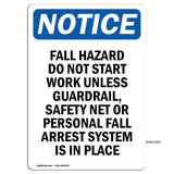 Fall Hazard Do Not Start Work