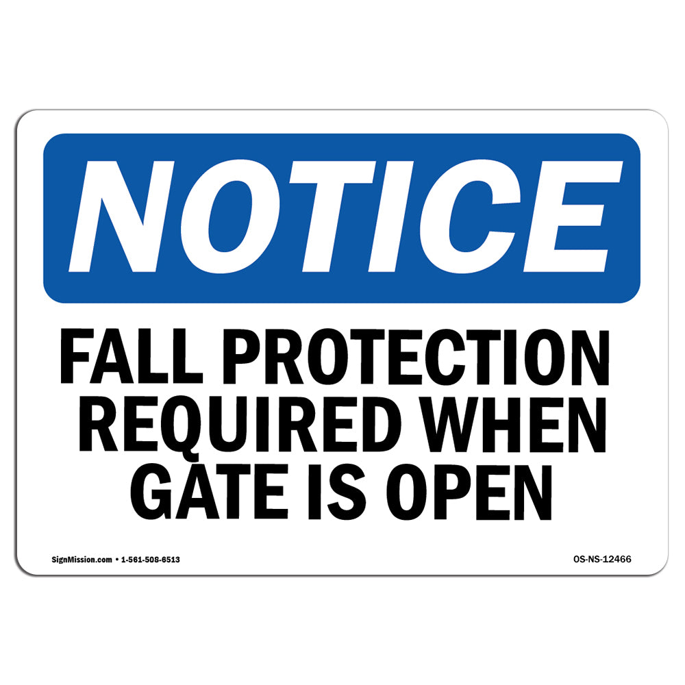 Fall Protection Required When Gate Is Open