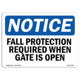 Fall Protection Required When Gate Is Open