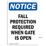 Fall Protection Required When Gate Is Open