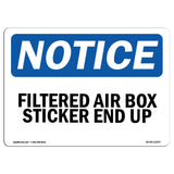 Filtered Air Box Sticker End Up