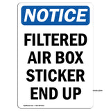 Filtered Air Box Sticker End Up
