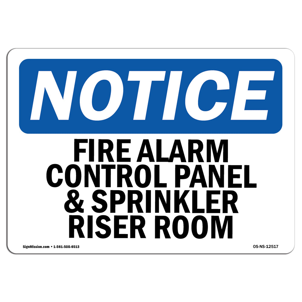 Fire Alarm Control Panel And Sprinkler Riser Room Sign
