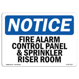 Fire Alarm Control Panel And Sprinkler Riser Room Sign