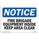 Fire Brigade Equipment Inside Keep Area Clear