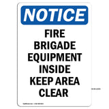 Fire Brigade Equipment Inside Keep Area Clear
