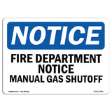 Fire Department Notice Manual Gas Shutoff