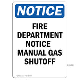 Fire Department Notice Manual Gas Shutoff