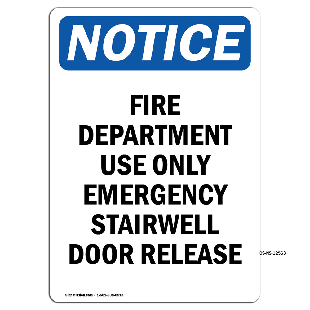 Fire Department Use Only Emergency