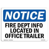 Fire Dept Info Located In Office Trailer