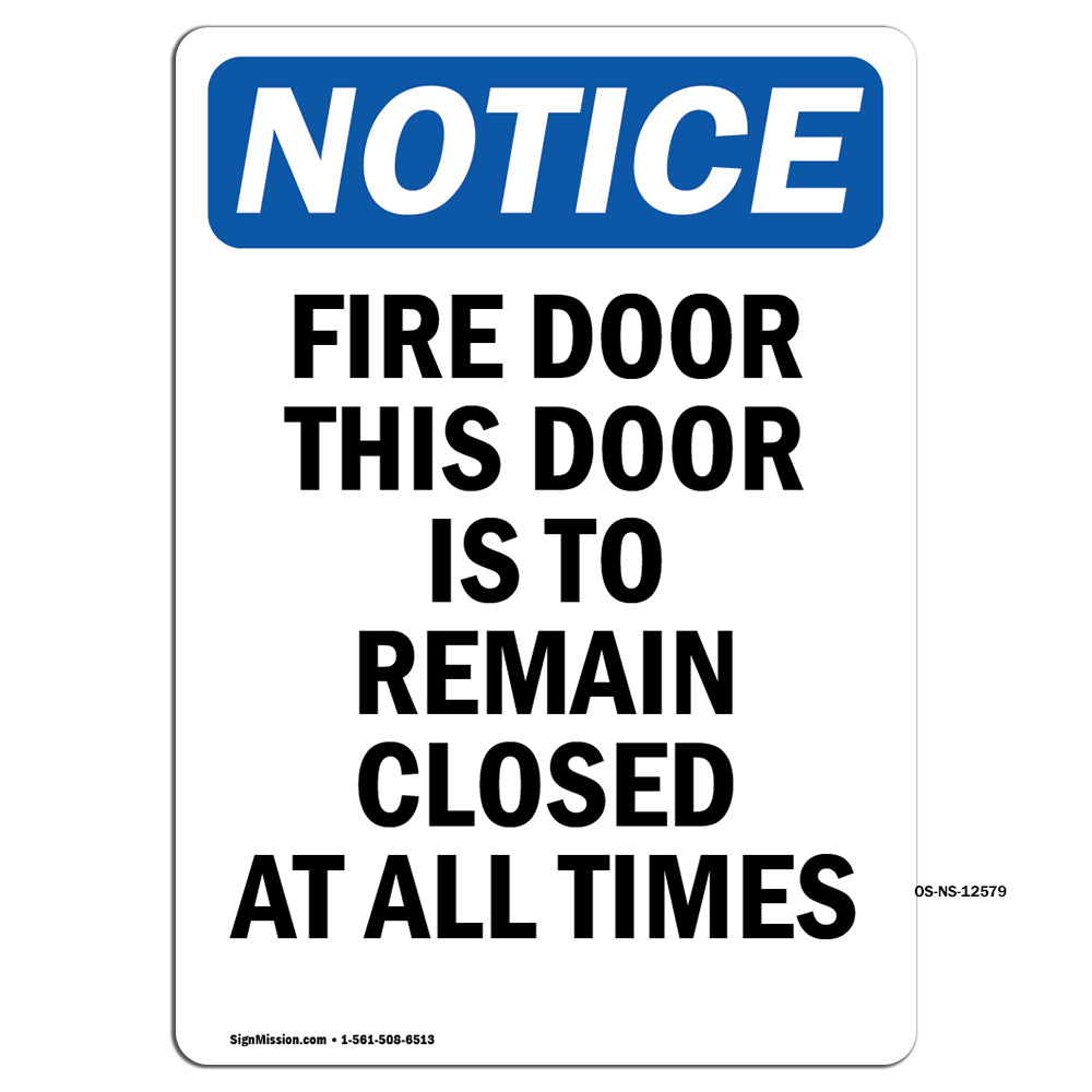 Fire Door This Door Is To Remain Closed