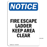 Fire Escape Ladder Keep Area Clear