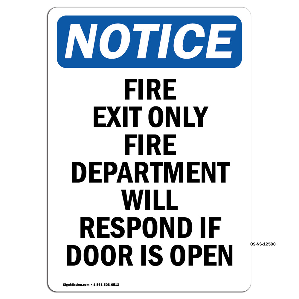 Fire Exit Only Fire Department