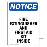 Fire Extinguisher And First Aid Kit Inside