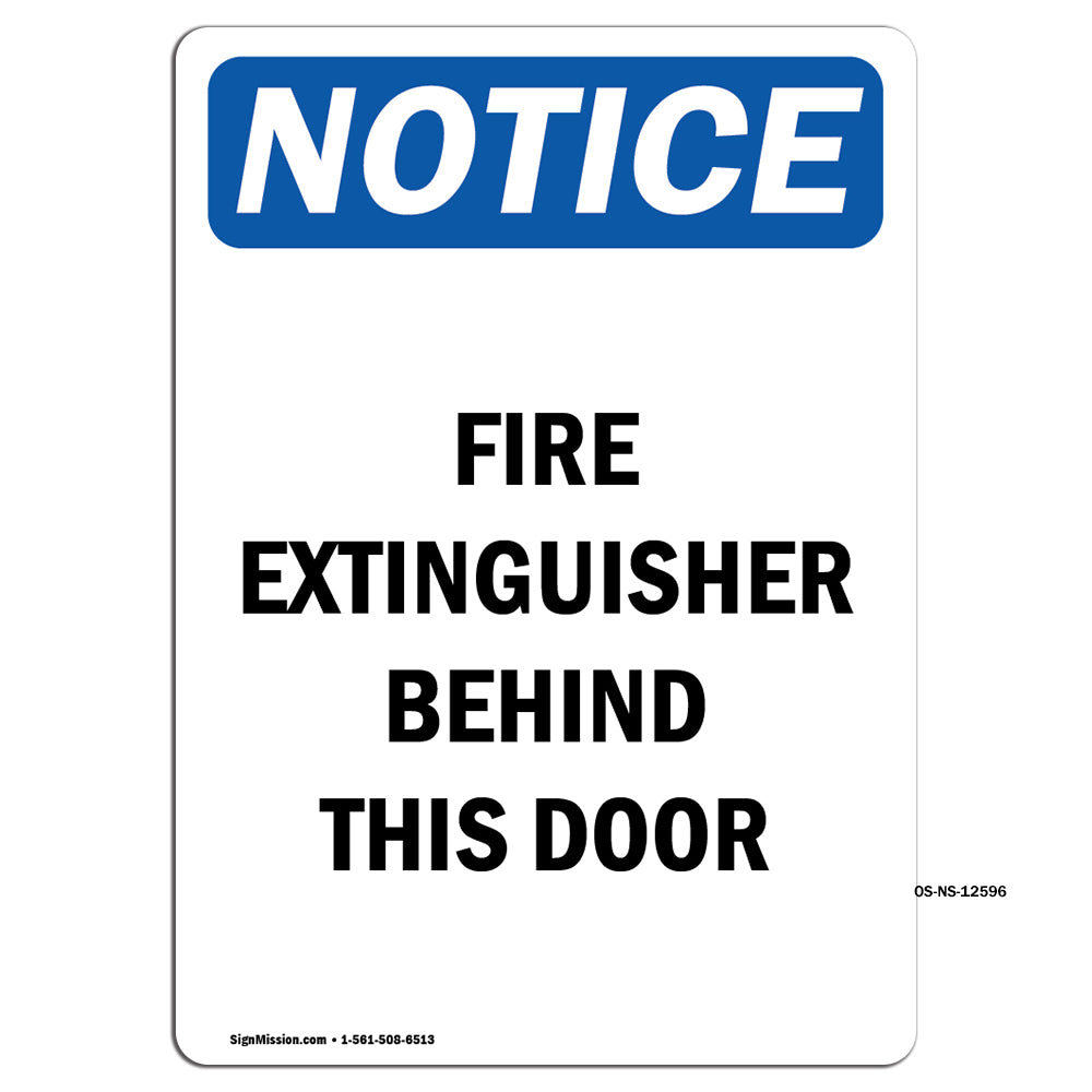 Fire Extinguisher Behind This Door Sign