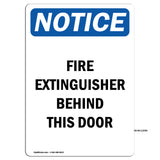 Fire Extinguisher Behind This Door Sign