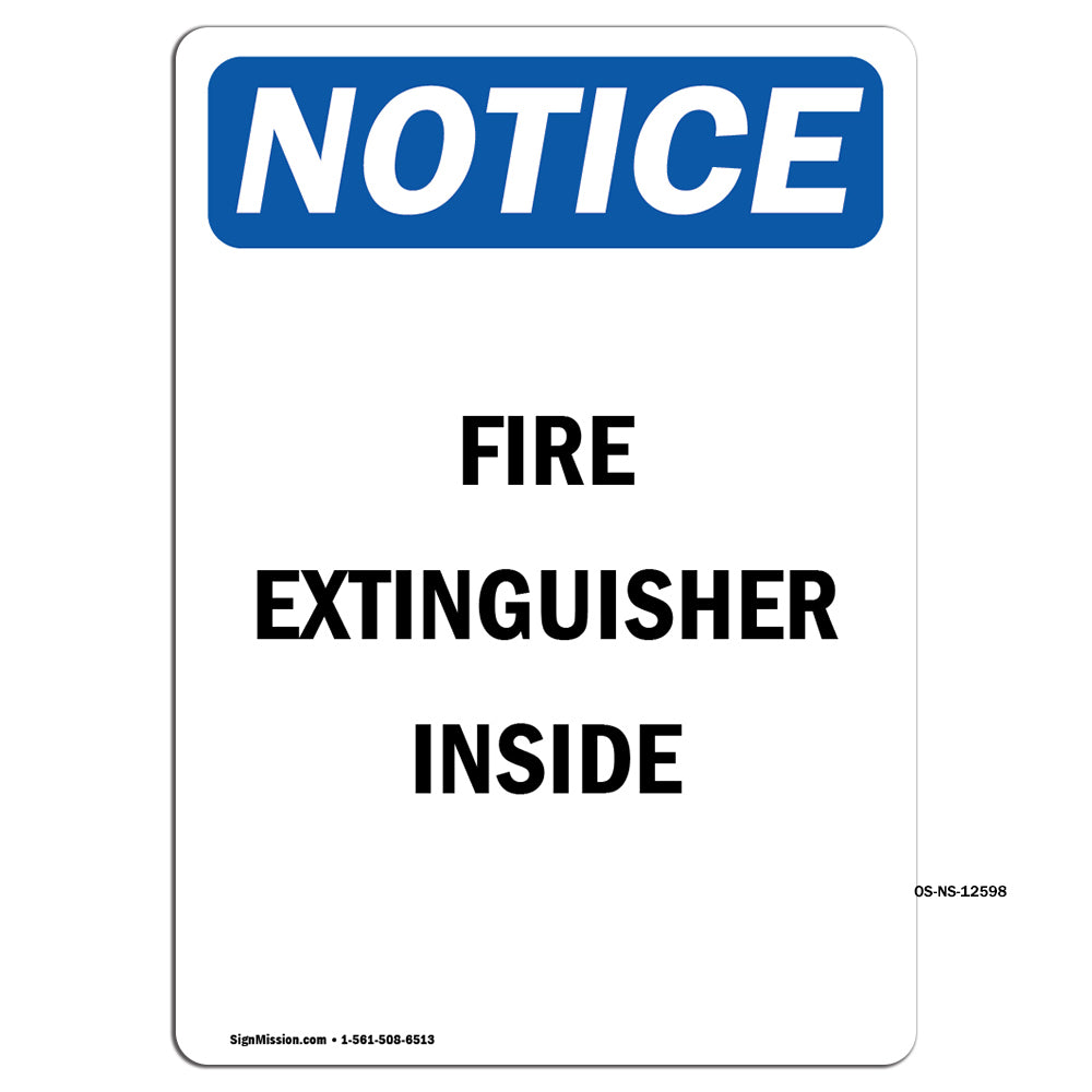 Fire Extinguisher Inside Sign