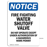 Fire Fighting Water Shutoff Valve Do Not