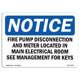 Fire Pump Disconnection And Meter Located