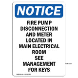 Fire Pump Disconnection And Meter Located
