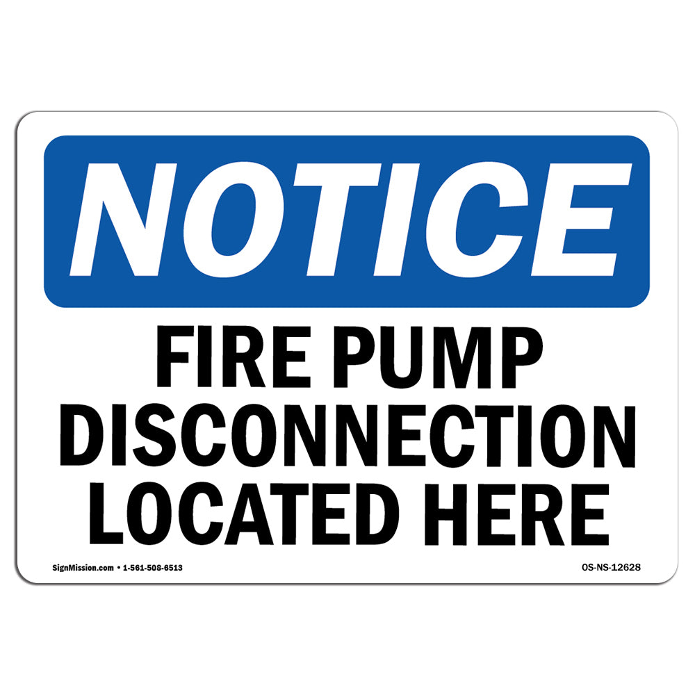 Fire Pump Disconnection Located Here