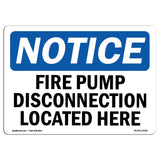 Fire Pump Disconnection Located Here
