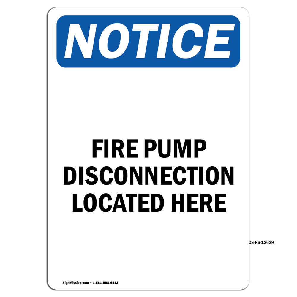 Fire Pump Disconnection Located Here