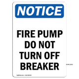 Fire Pump Do Not Turn Off Breaker