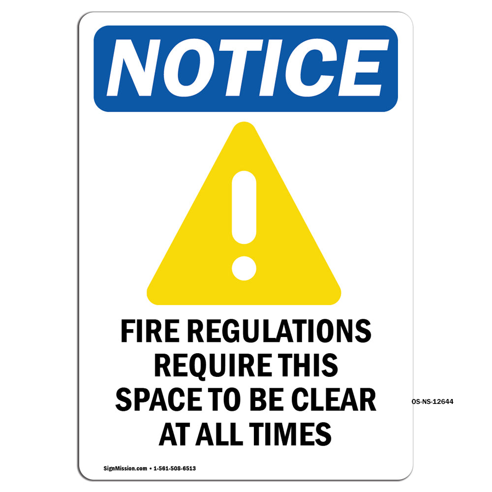 Fire Regulations Require