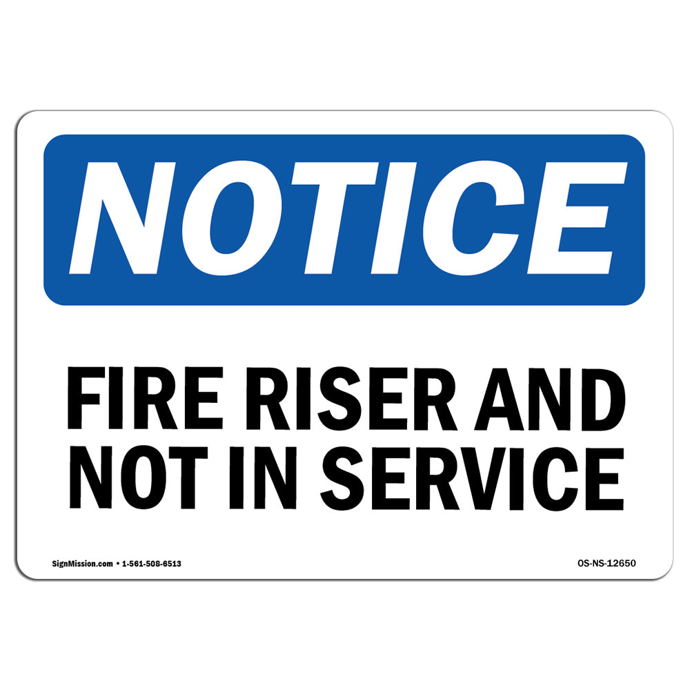 Fire Riser Not In Service