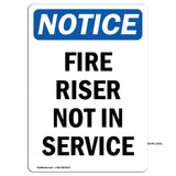 Fire Riser Not In Service