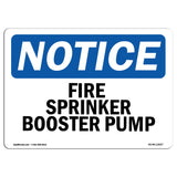 Fire Sprinkler Booster Pump Sign