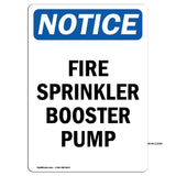 Fire Sprinkler Booster Pump Sign