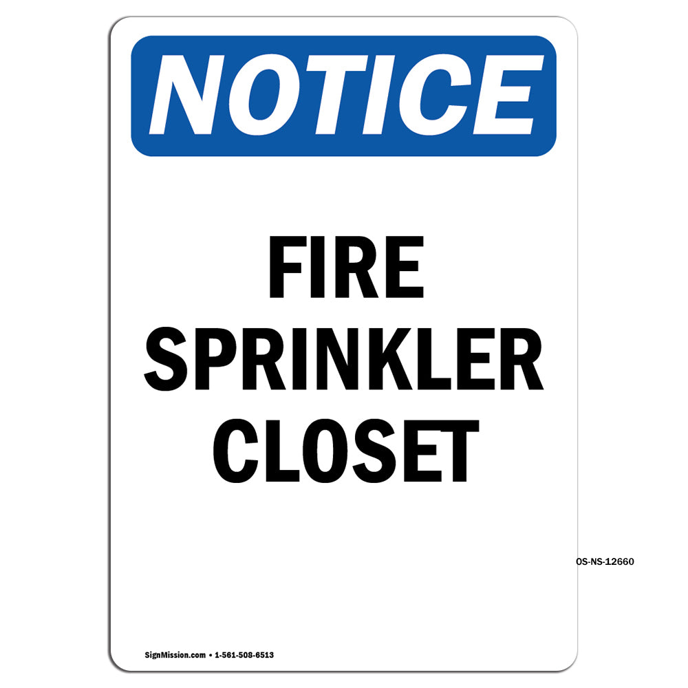 Fire Sprinkler Closet