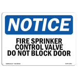 Fire Sprinkler Control Valve Do Not Block Door