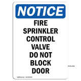 Fire Sprinkler Control Valve Do Not Block Door
